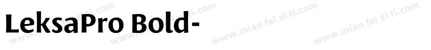 LeksaPro Bold字体转换
